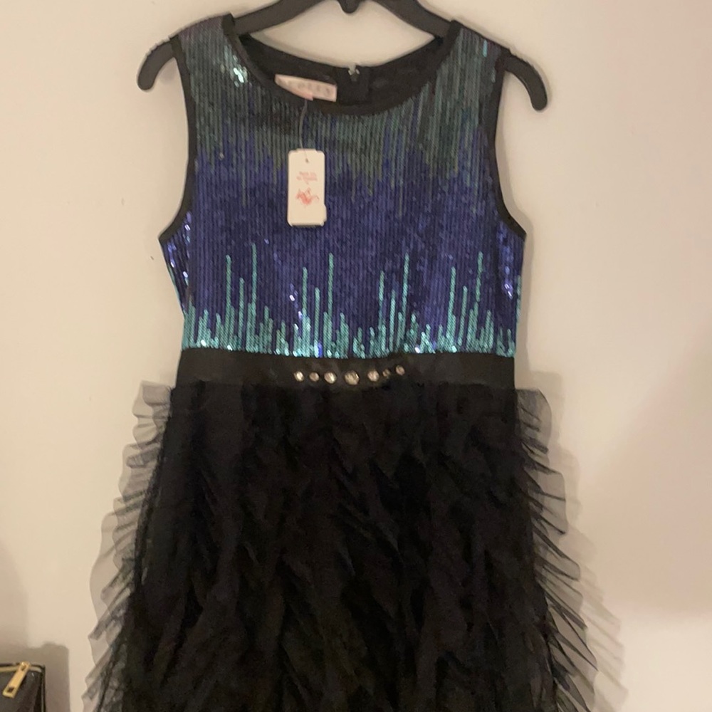 sparkly ruffles dress